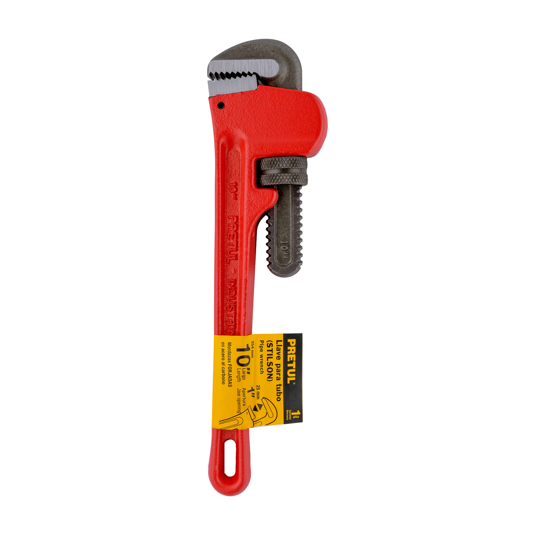 Llave para tubo, stilson, 10", pretul
