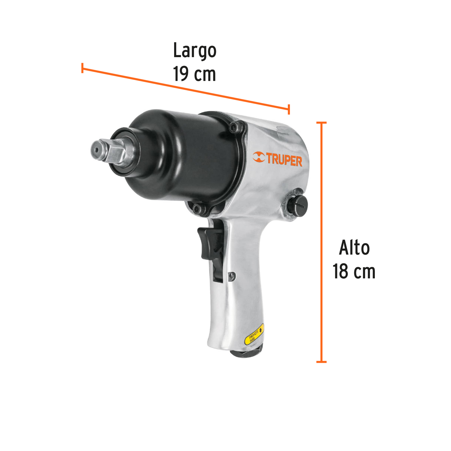 Llave neumática, industrial, 1/2", kit