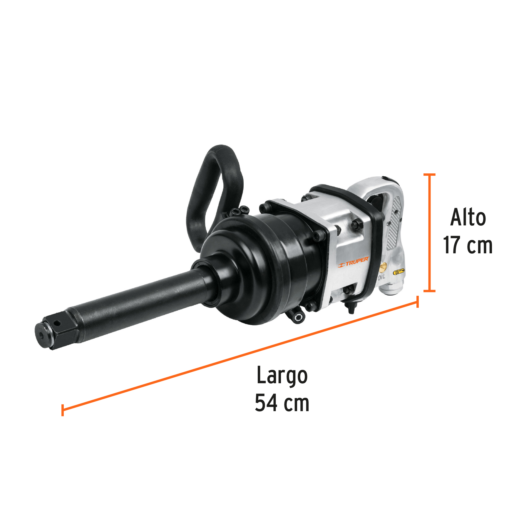 Llave neumática de impacto, industrial, 1"