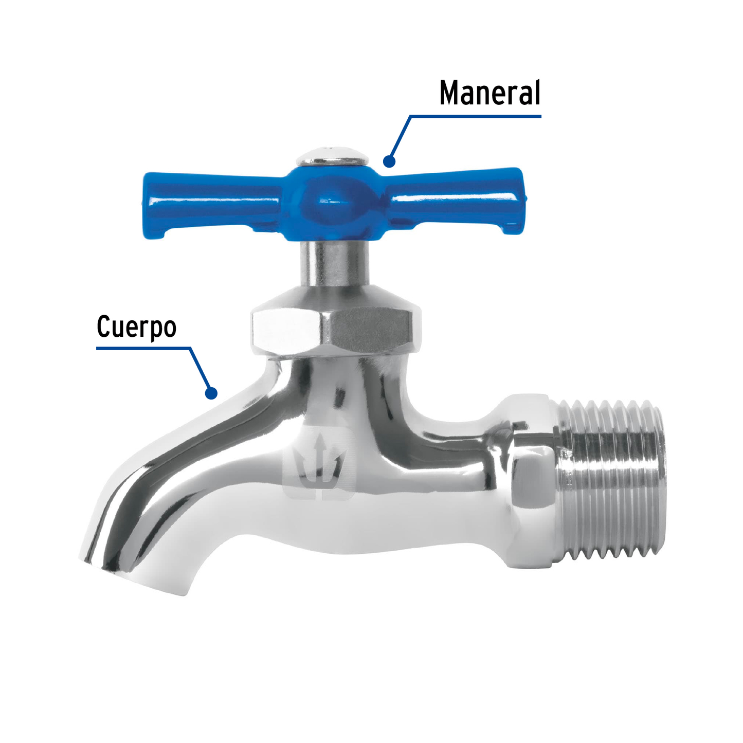 Llave nariz, latón, 135 gr, entrada 1/2"