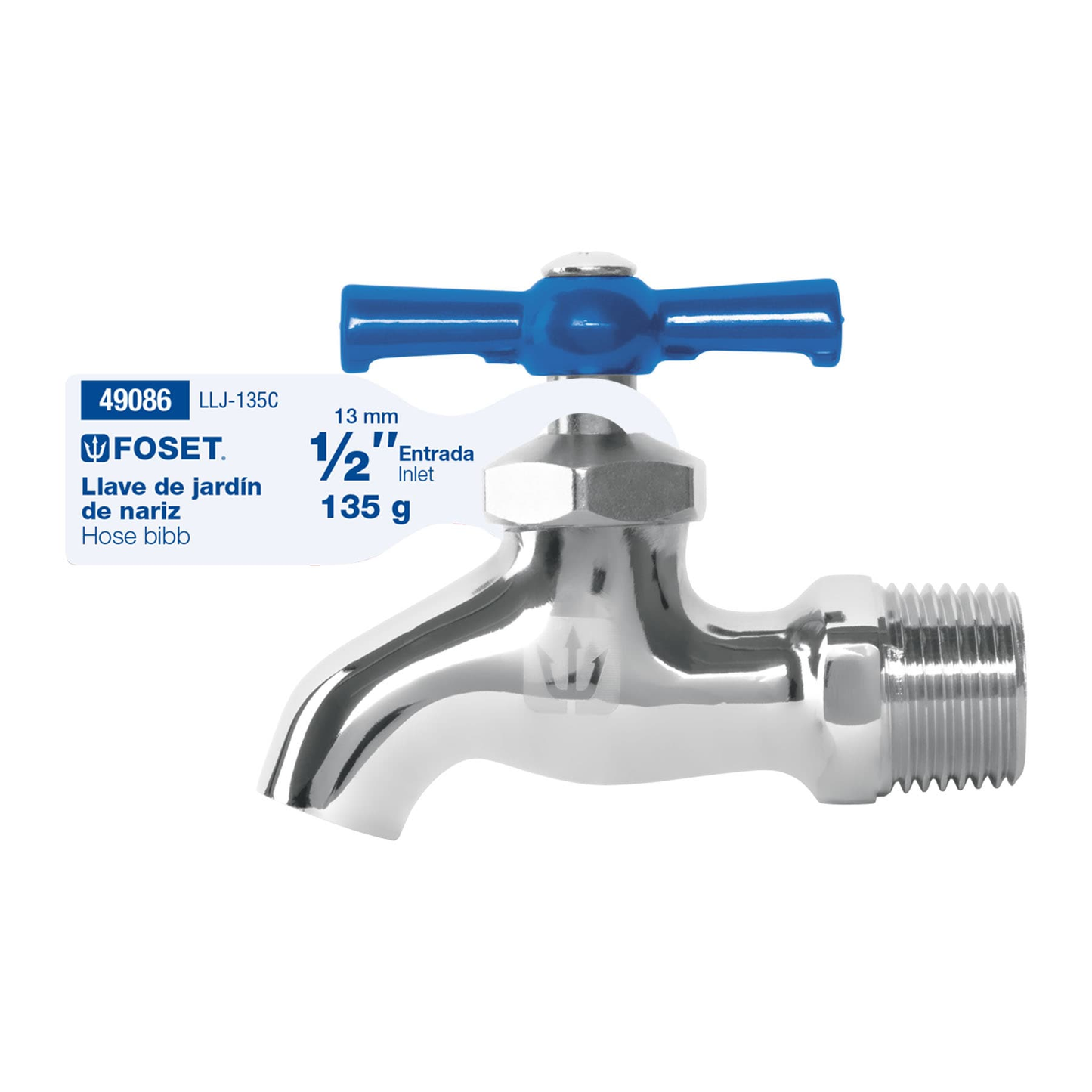 Llave nariz, latón, 135 gr, entrada 1/2"