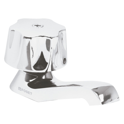 Llave individual para lavabo, metálica, hexagonal, Basic