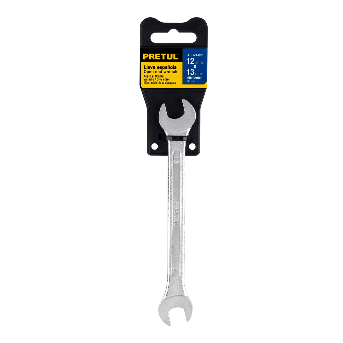 Llave española, milimétrica, 12 x 13 x 172 mm, pretul