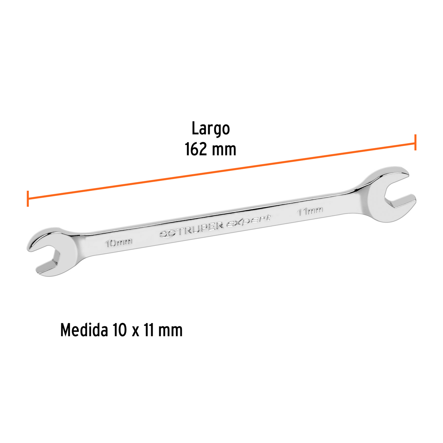 Llave española, milimétrica, 10 x 11 x 137 mm