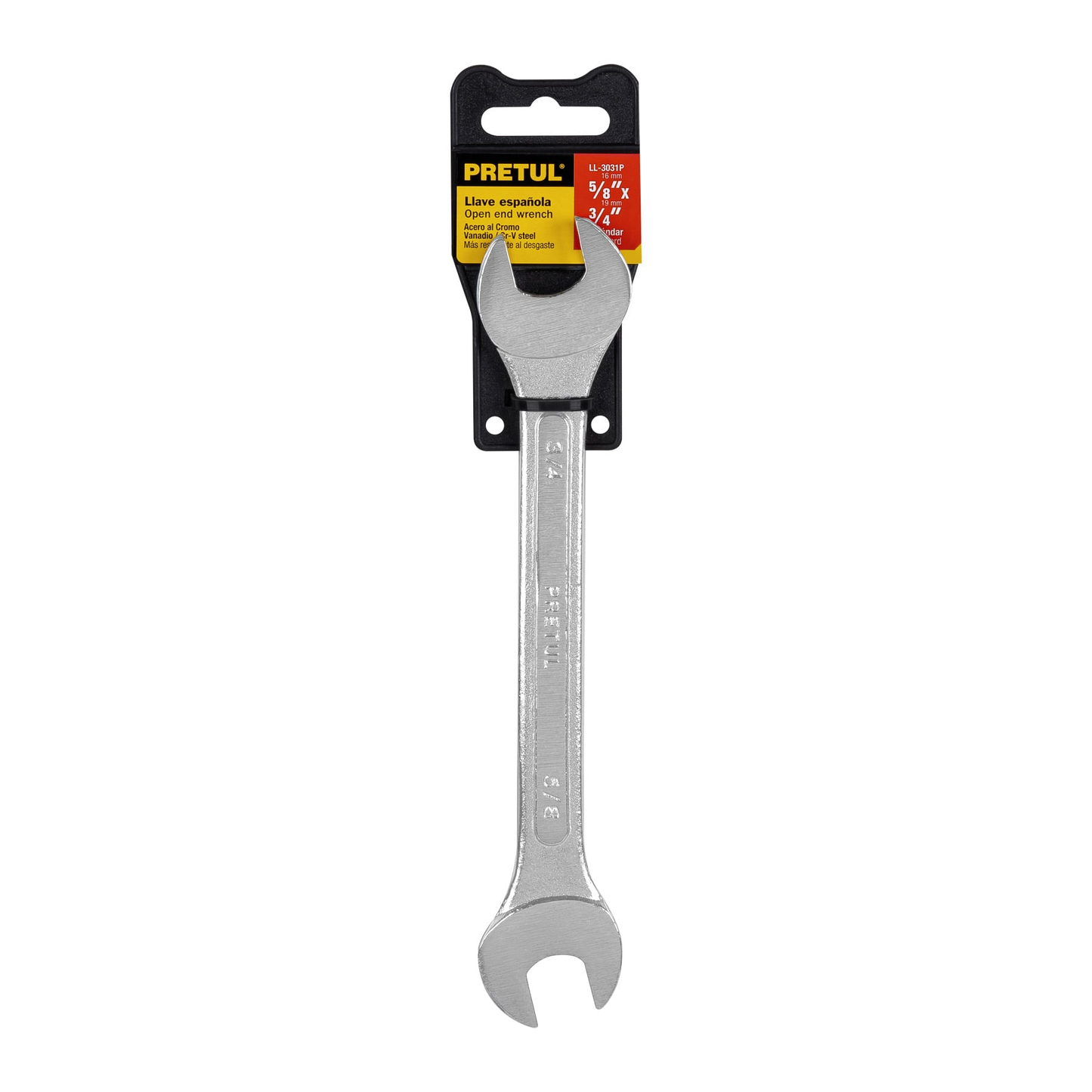 Llave española, 5/8 x 3/4" x 221 mm, pretul