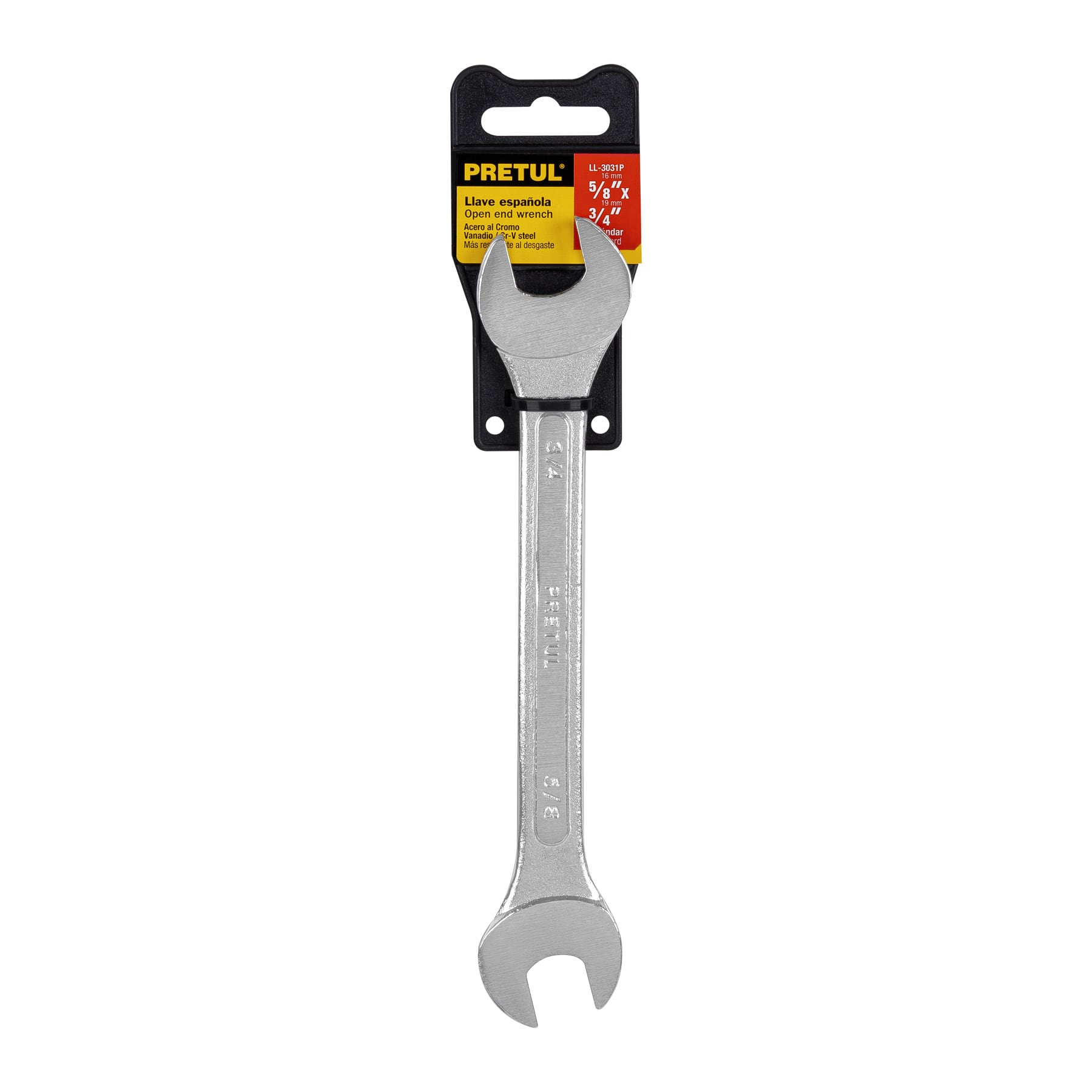 Llave española, 5/8 x 3/4" x 221 mm, pretul