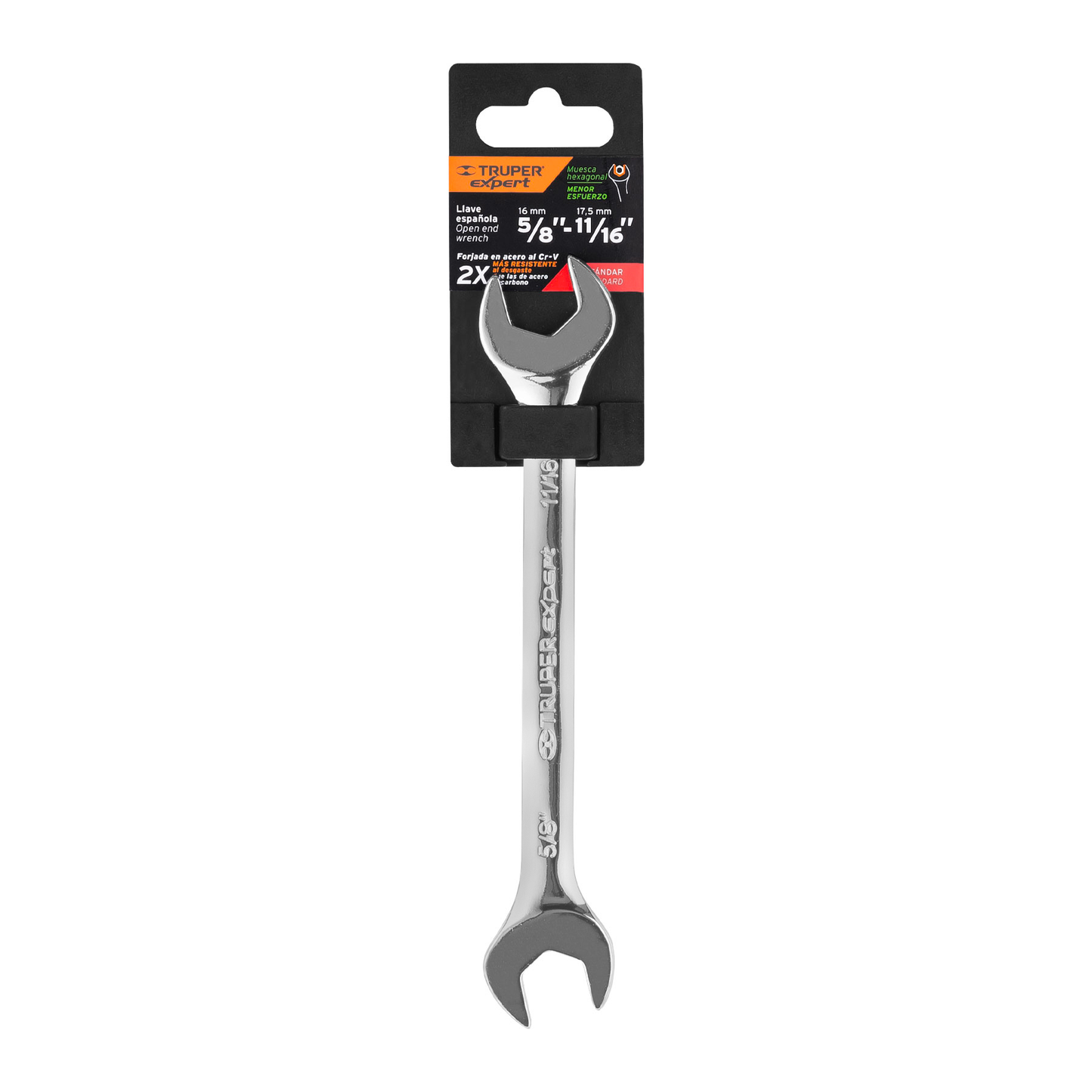 Llave española, 5/8 x 11/16" x 182 mm