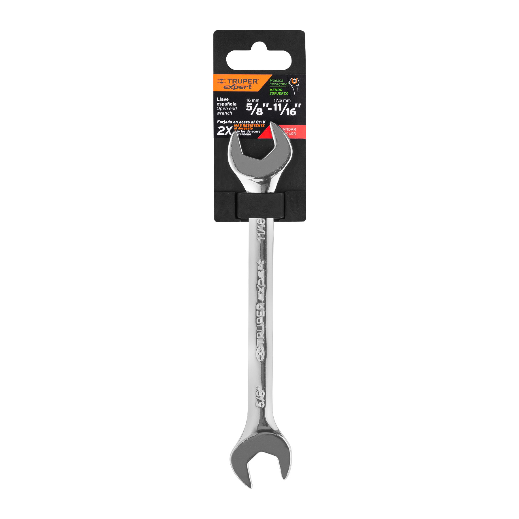 Llave española, 5/8 x 11/16" x 182 mm