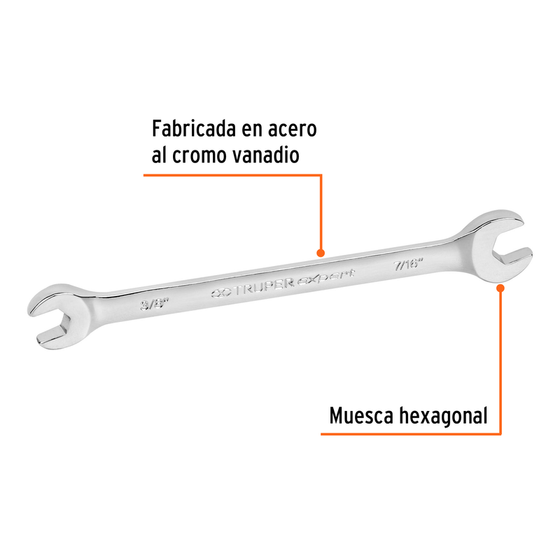 Llave española, 3/8 x 7/16" x 137 mm