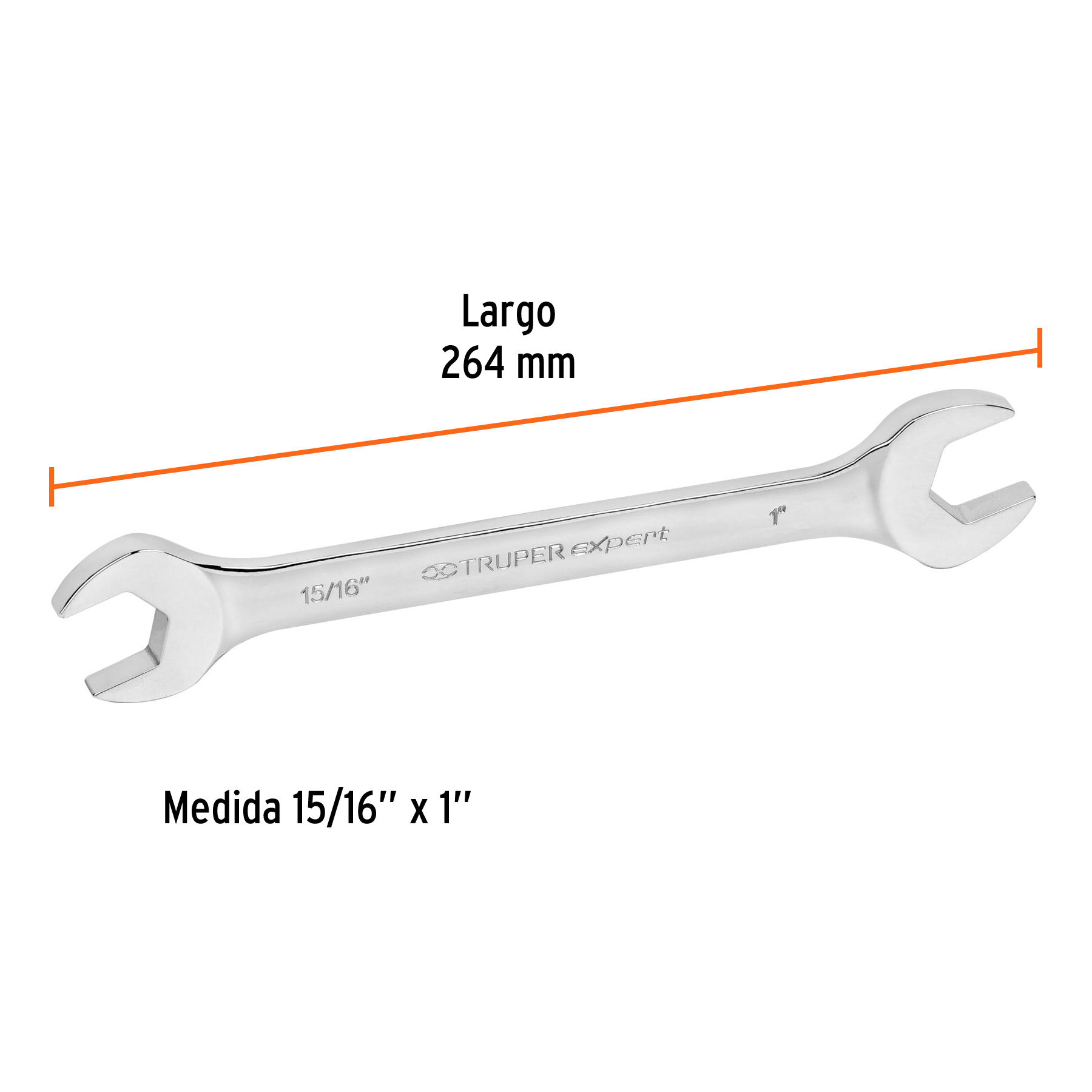 Llave española, 15/16 x 1" x 247 mm
