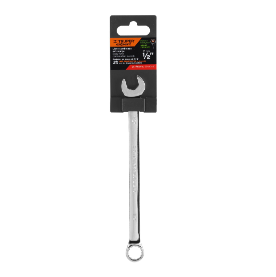 Llave combinada, extralarga, 1/2" x 202 mm