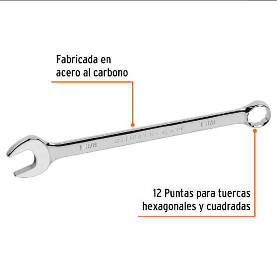 Llave combinada, extralarga, 1-3/8" x 468 mm