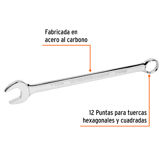 Llave combinada, extralarga, 1-13/16" x 610 mm