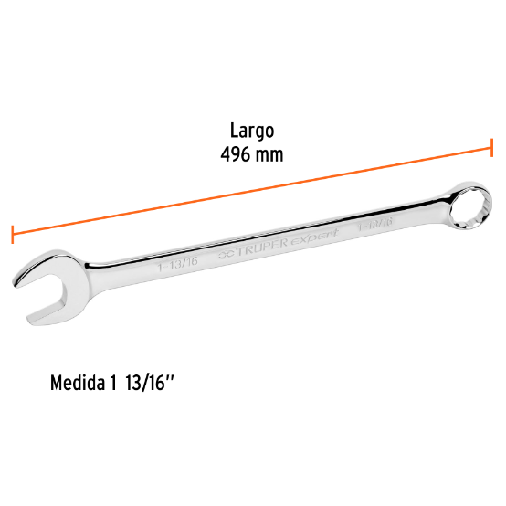 Llave combinada, extralarga, 1-13/16" x 610 mm