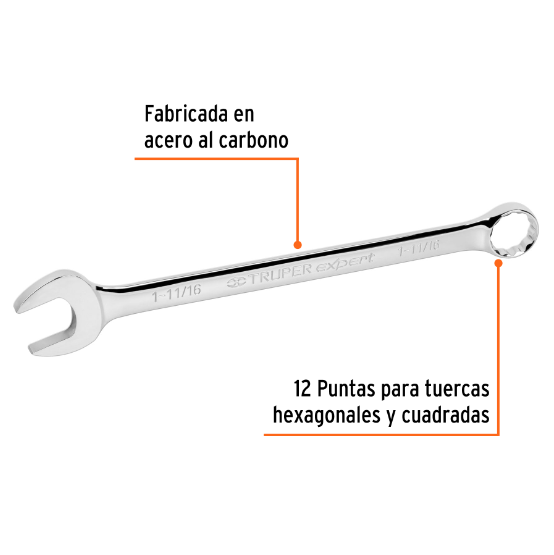 Llave combinada, extralarga, 1-11/16" x 548 mm