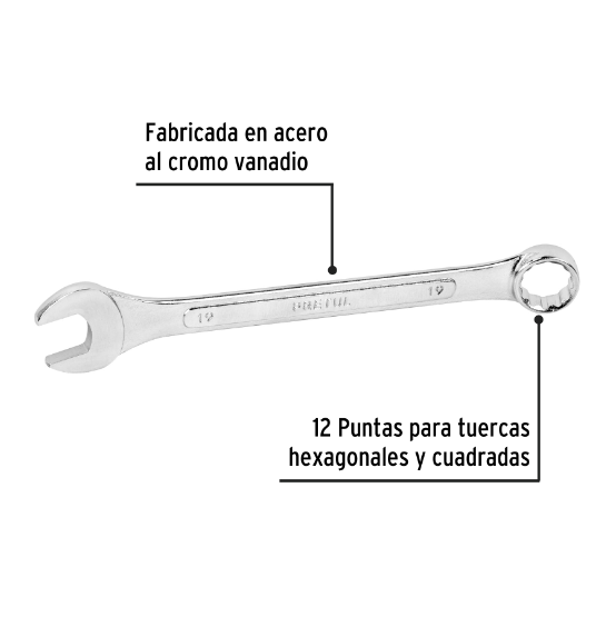 Llave combinada mm, 19 x 230 mm, pretul