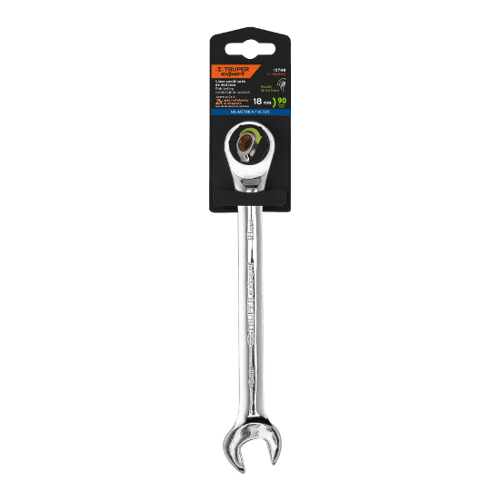 Llave combinada con matraca, 18 x 230 mm, Truper Expert