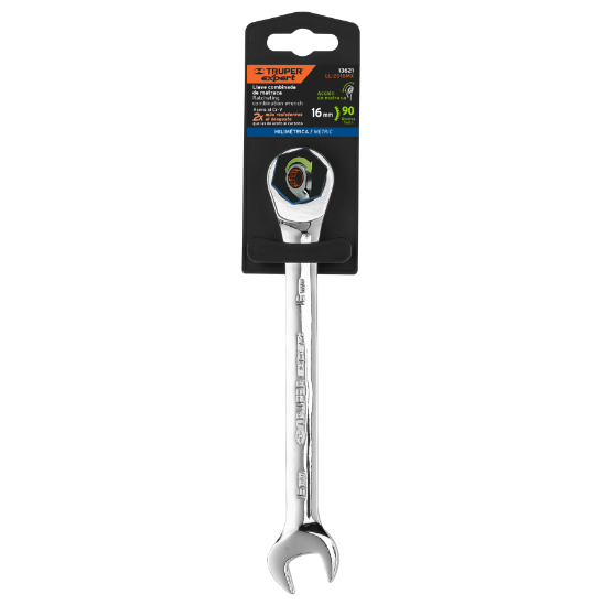 Llave combinada con matraca, 16 x 202 mm, Truper Expert
