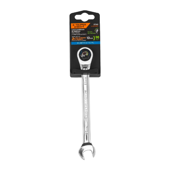 Llave combinada con matraca, 13 x 174 mm, Truper Expert