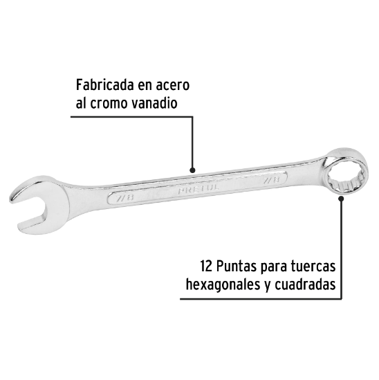 Llave combinada 7/8" x 260 mm, pretul