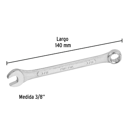Llave combinada 3/8" x 140 mm, pretul