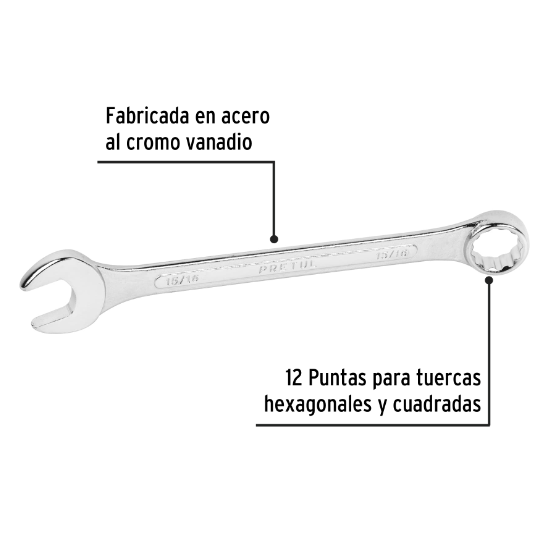Llave combinada 15/16" x 280 mm, pretul