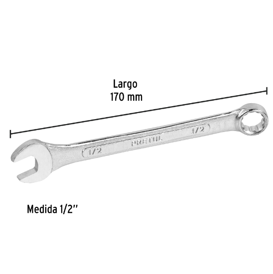 Llave combinada 1/2" x 170 mm, pretul