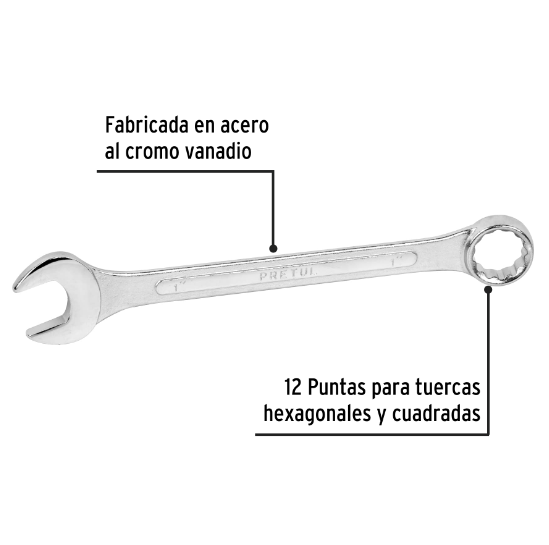 Llave combinada 1" x 290 mm, pretul