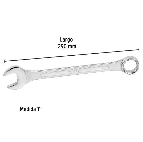 Llave combinada 1" x 290 mm, pretul