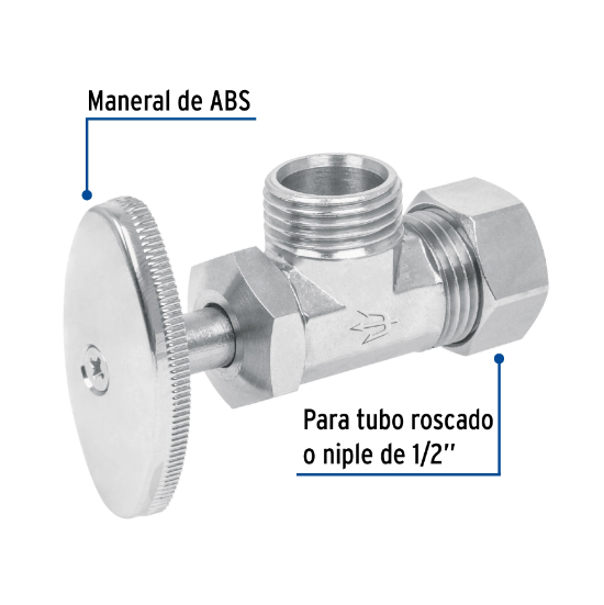 Llave angular, barrilito sin contratuerca, blister