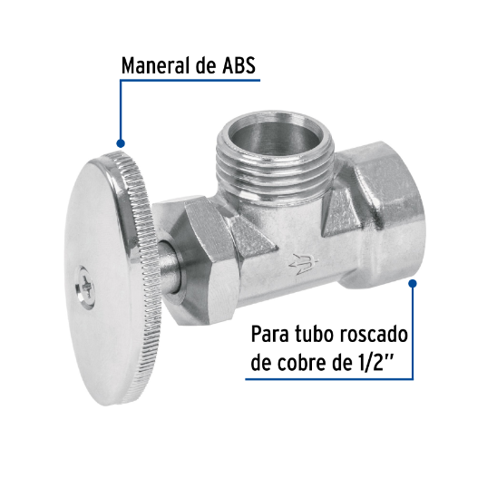 Llave angular, 1/2 x 1/2"