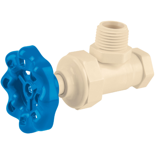 Llave angular de CPVC (13 mm) 1/2" con volante