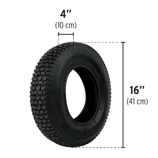 Llanta reforzada, 16" para carretilla