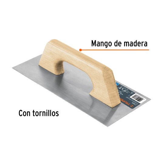 Llana, mango madera, canto recto, tipo español