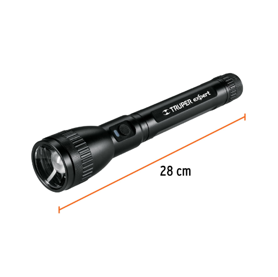 Linterna recargable, led cree, 150 lm con 3 pilas D