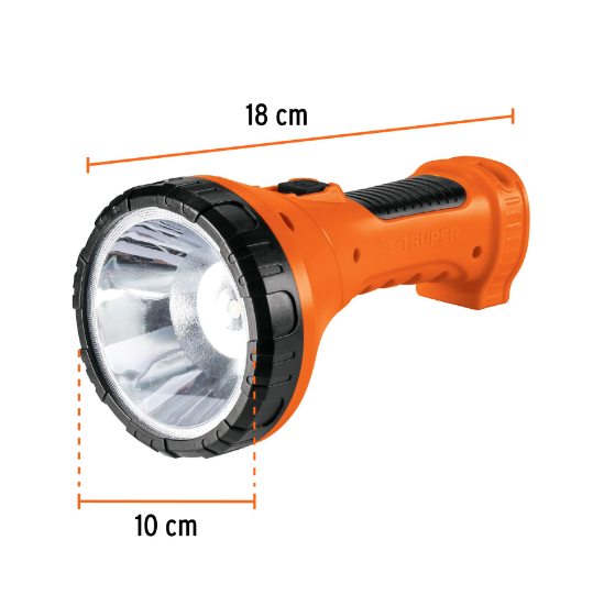 Linterna recargable de leds, 70 lúmenes