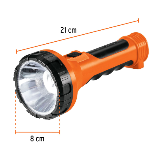 Linterna recargable de leds, 100 lúmenes