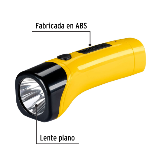 Linterna recargable de LED, 50 lúmenes, Pretul.