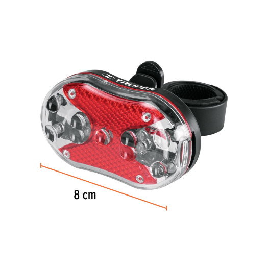 Linterna para bicicleta, 9 LED, trasera
