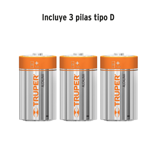Linterna aluminio de pilas, 530 lúmenes, led alta potencia D