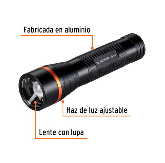 Linterna aluminio de pilas, 350 lúmenes, led alta potencia D