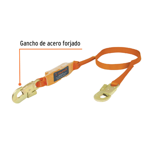 Línea de vida con absorbedor de impacto, 1.8 m