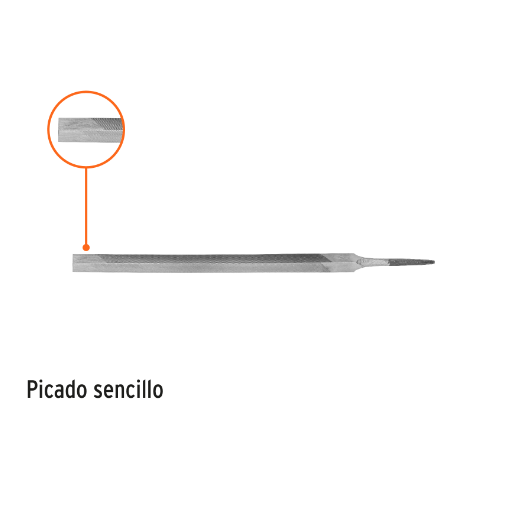 Lima triángulo regular, muza, 8"