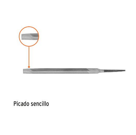 Lima triángulo regular, muza, 6"