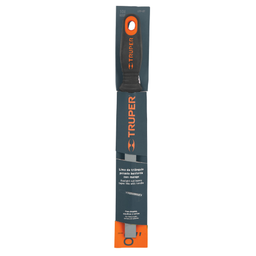 Lima triángulo pesado, 8" con mango doble inyección