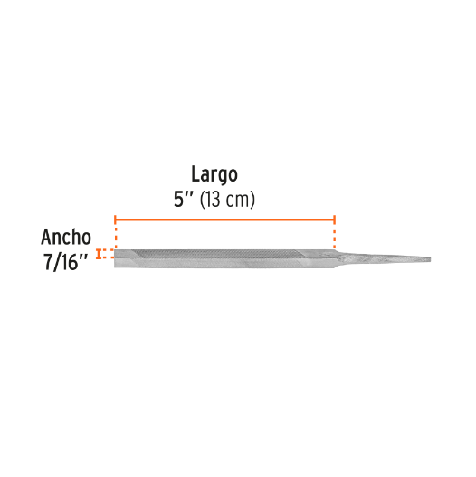 Lima triángulo pesado, 5"
