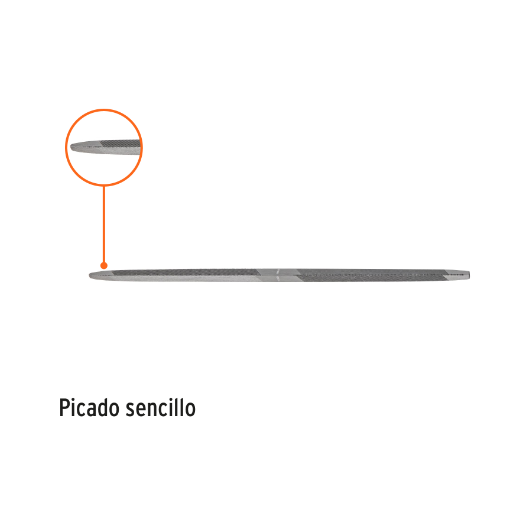 Lima triángulo doble, 6"