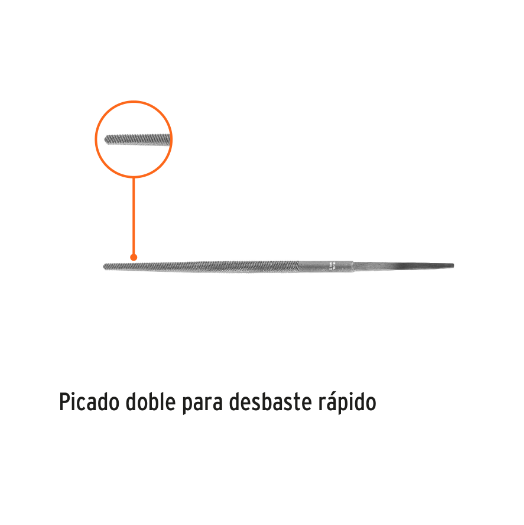 Lima redonda, bastarda, 4"