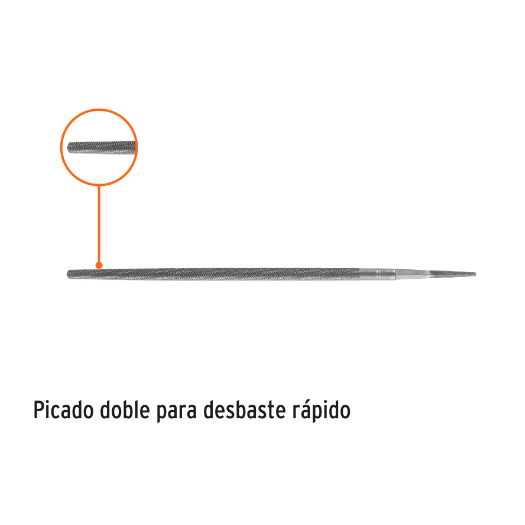 Lima redonda, bastarda, 10"