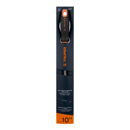 Lima redonda bastarda 10" con mango doble inyección
